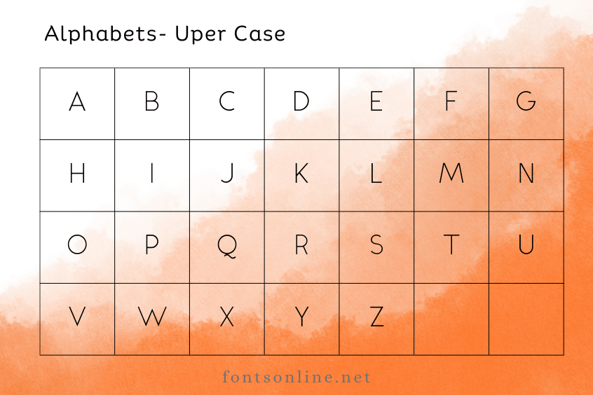 Alcubierre Font Upper Case