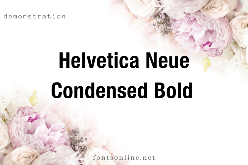 Helvetica Neue Condensed Bold sample