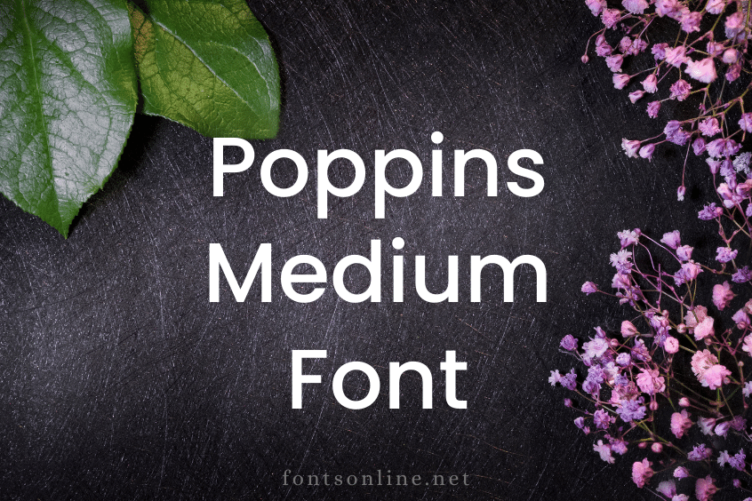 Poppins Medium Font Sample