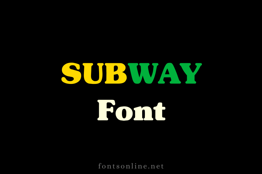 Subway Font Sample