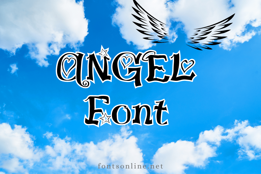 angel font sample