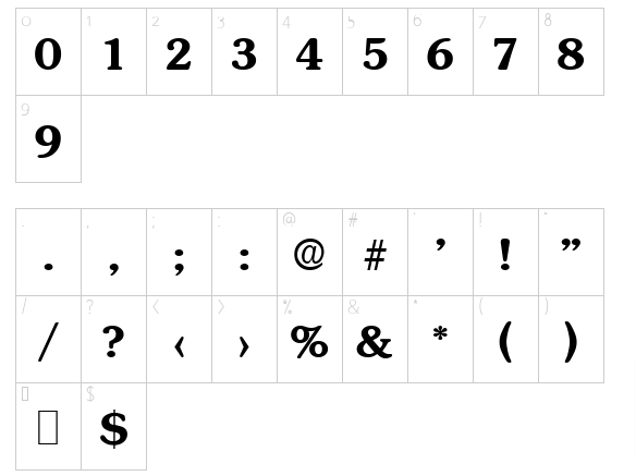 Sunset-Serial-font-number-and-symbols