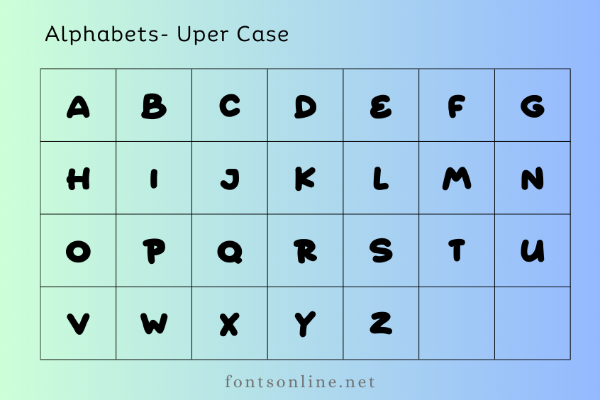 starborn font upper case